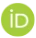 Jasnozielone, koło na białym tle z białym napisem „iD” pośrodku. Obraz to logotyp systemu identyfikacji naukowej ORCID.